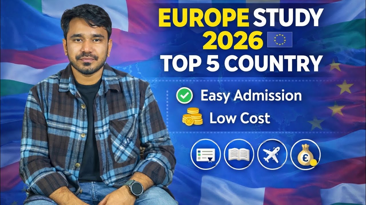 Study in Europe 2026🇪🇺 | Top 5 Countries for Students।Easy Admission + Low Tuition + High Visa Ratio