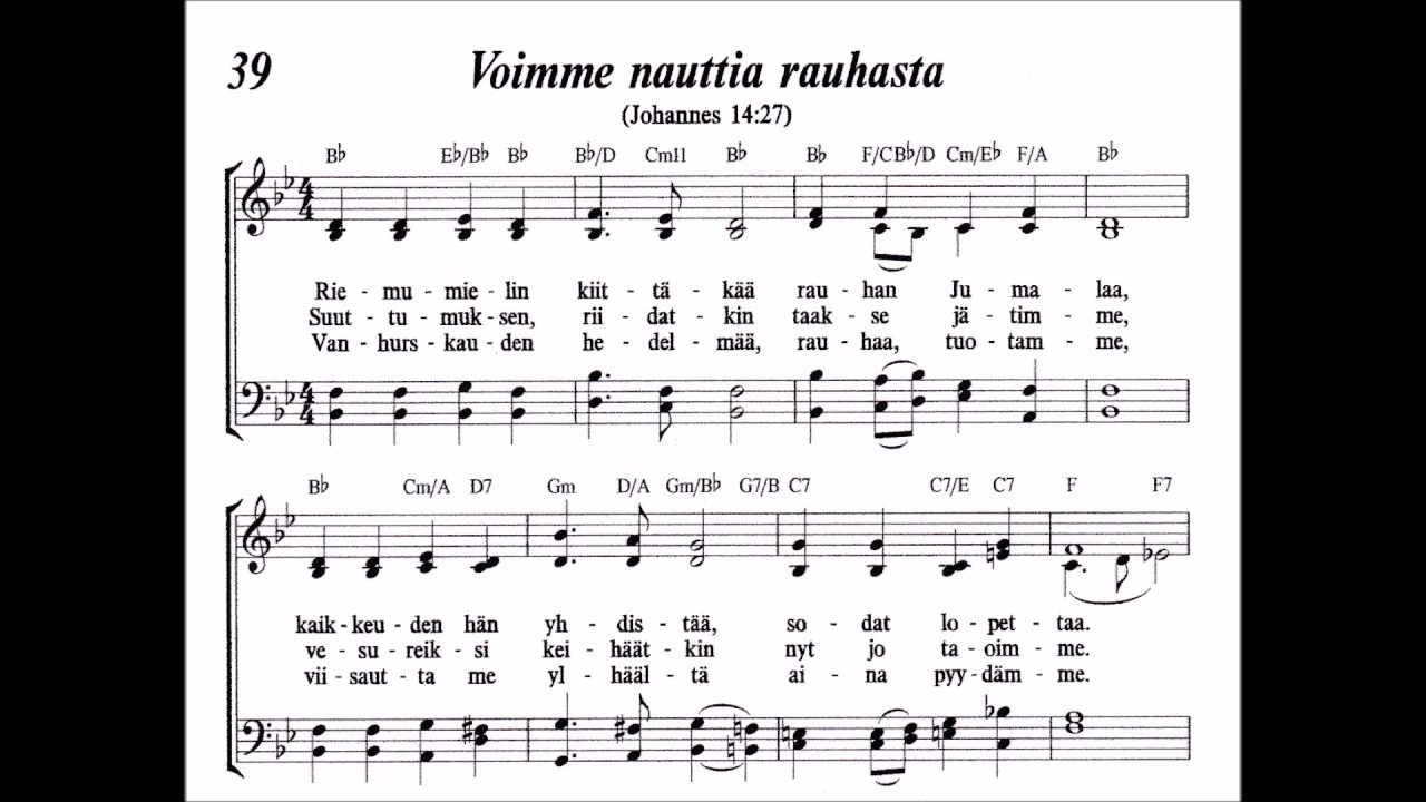 Laulu nro 39. Voimme Nauttia Rauhasta
