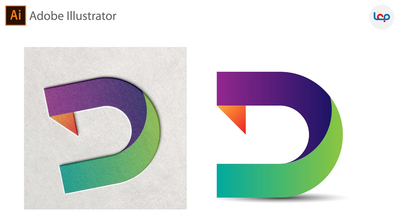 D Letter Logo | Logo Design | Adobe Illustrator CC #05