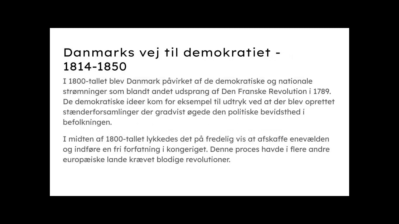 Danmarkshistorien fra 750 til 2000 og videre