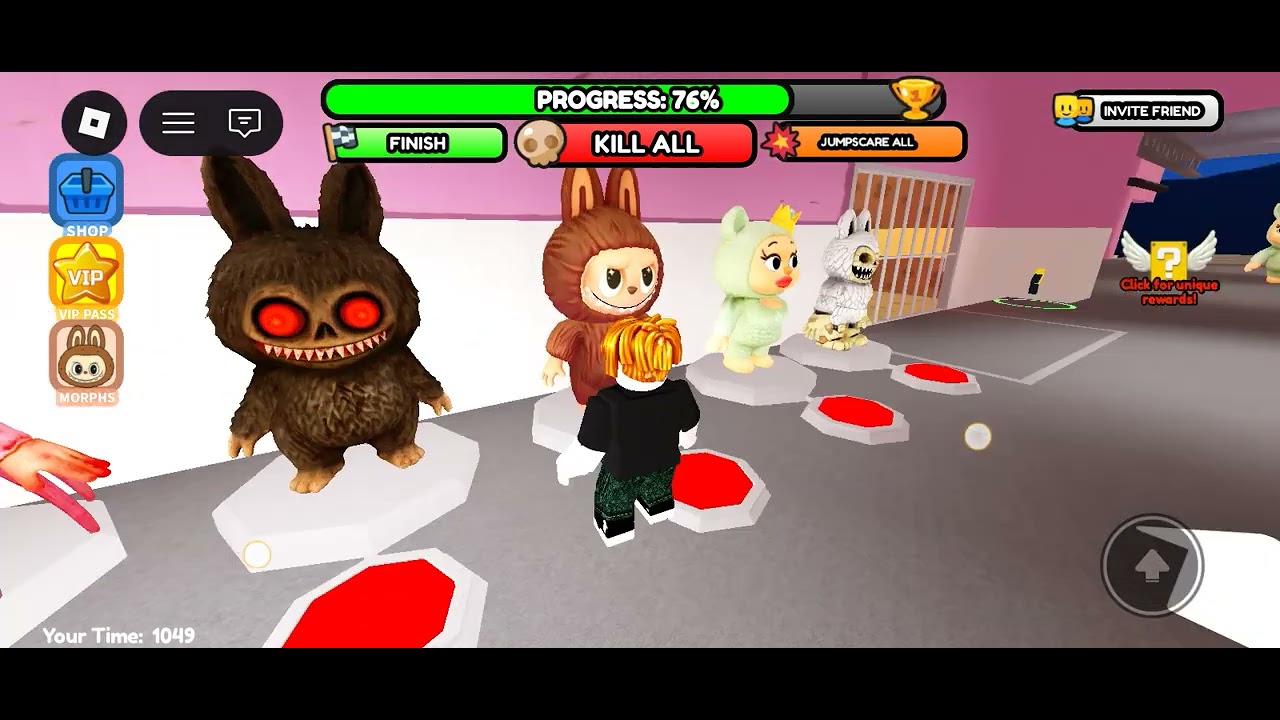 Gaming Aham labubu prison exape
