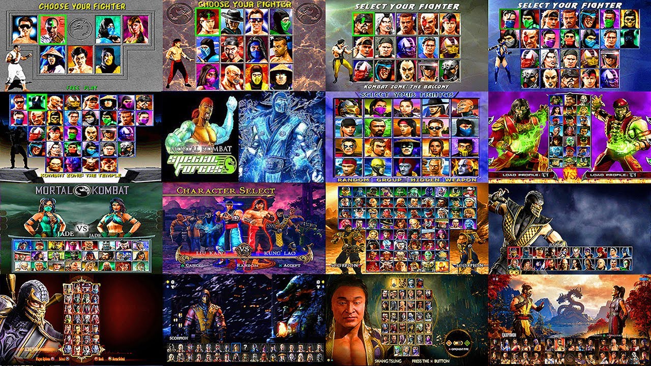 MORTAL KOMBAT 1992 - 2025 Evolution of the character selection screen 4K