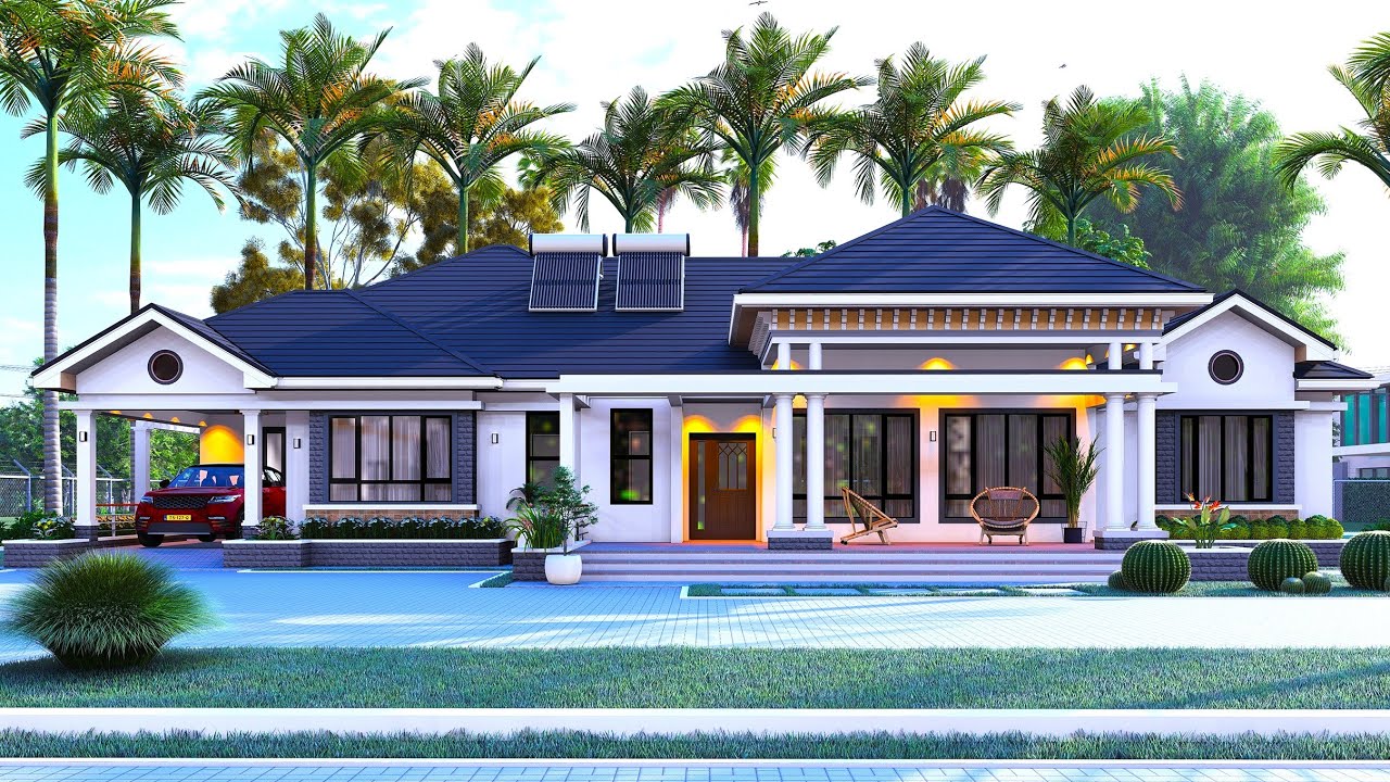 Spacious 3 Bedroom Bungalow House Plan | All Ensuite with Modern House Designs