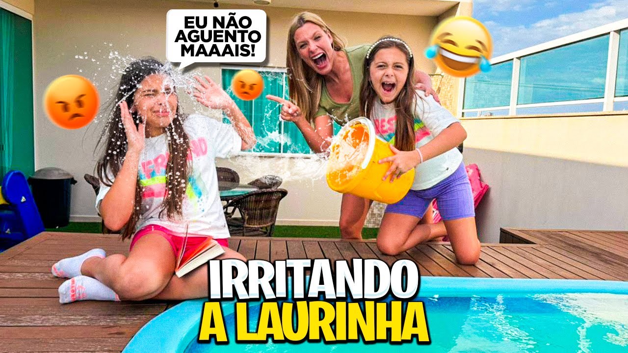 IRRITANDO A LAURINHA POR 24 HORAS! Ela ficou muito irritada!