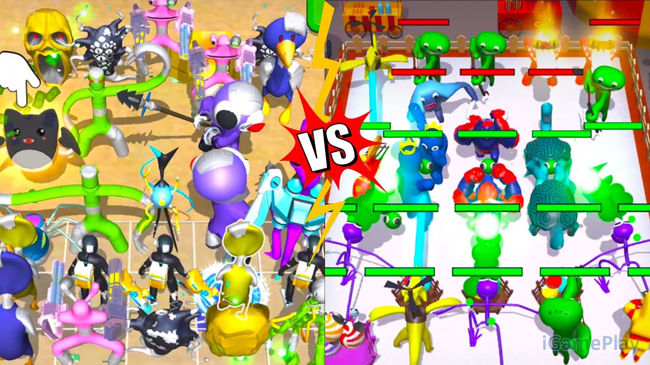 Color Friend vs 100 Doors VS Merge Color Friends Mods, Merge Battle Gameplay