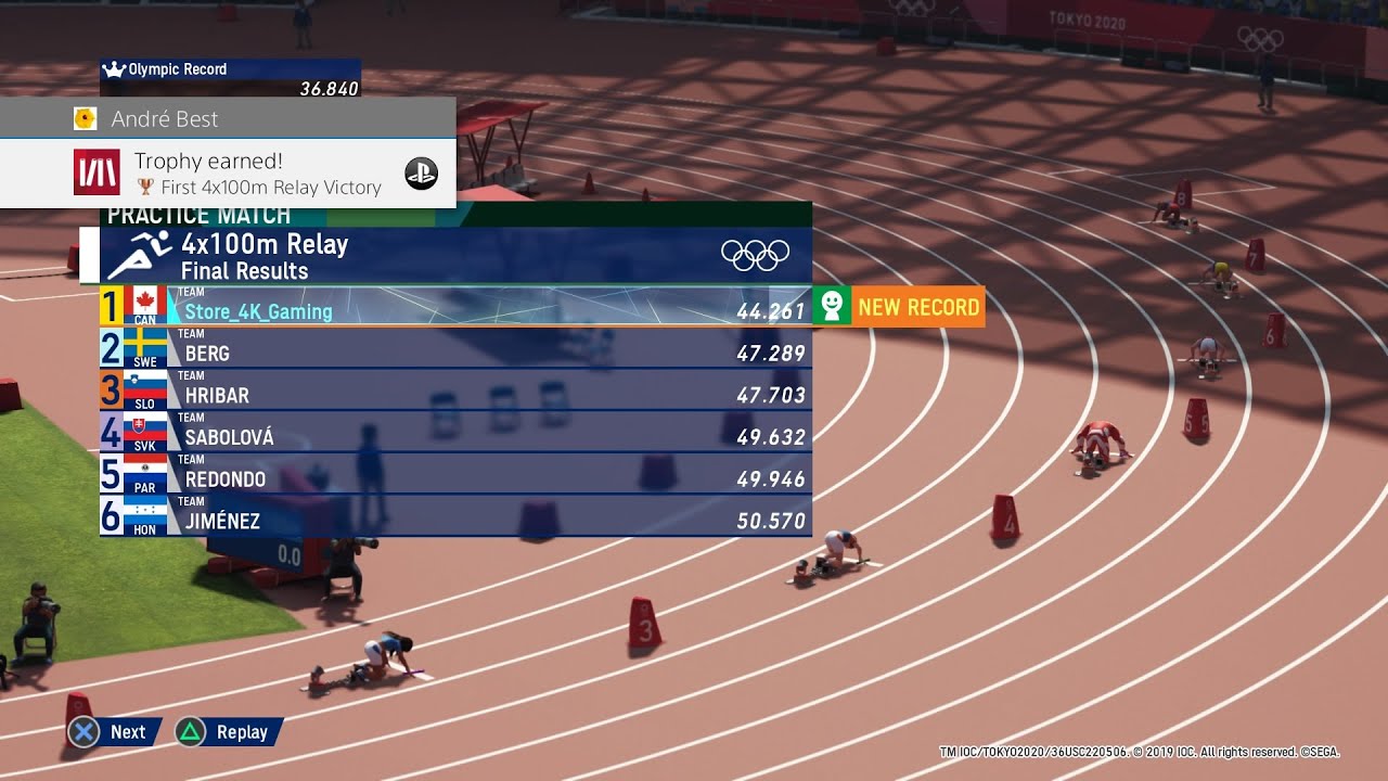 OLYMPIC GAMES TOKYO 2020&trade; - First 4x100m Relay Victory Trophy