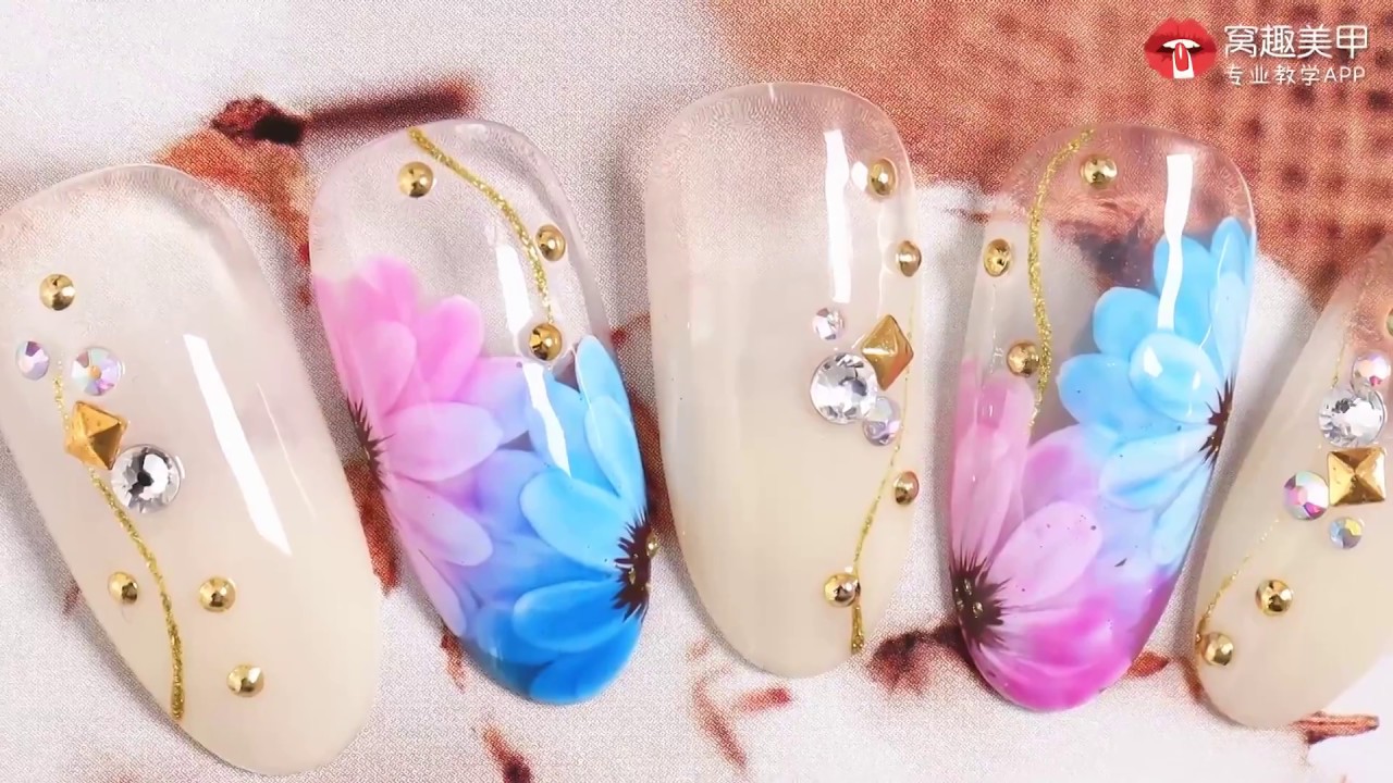 【Wath Nail】Multi-story Blooming Flowers【窝趣美甲】多层晕染花卉