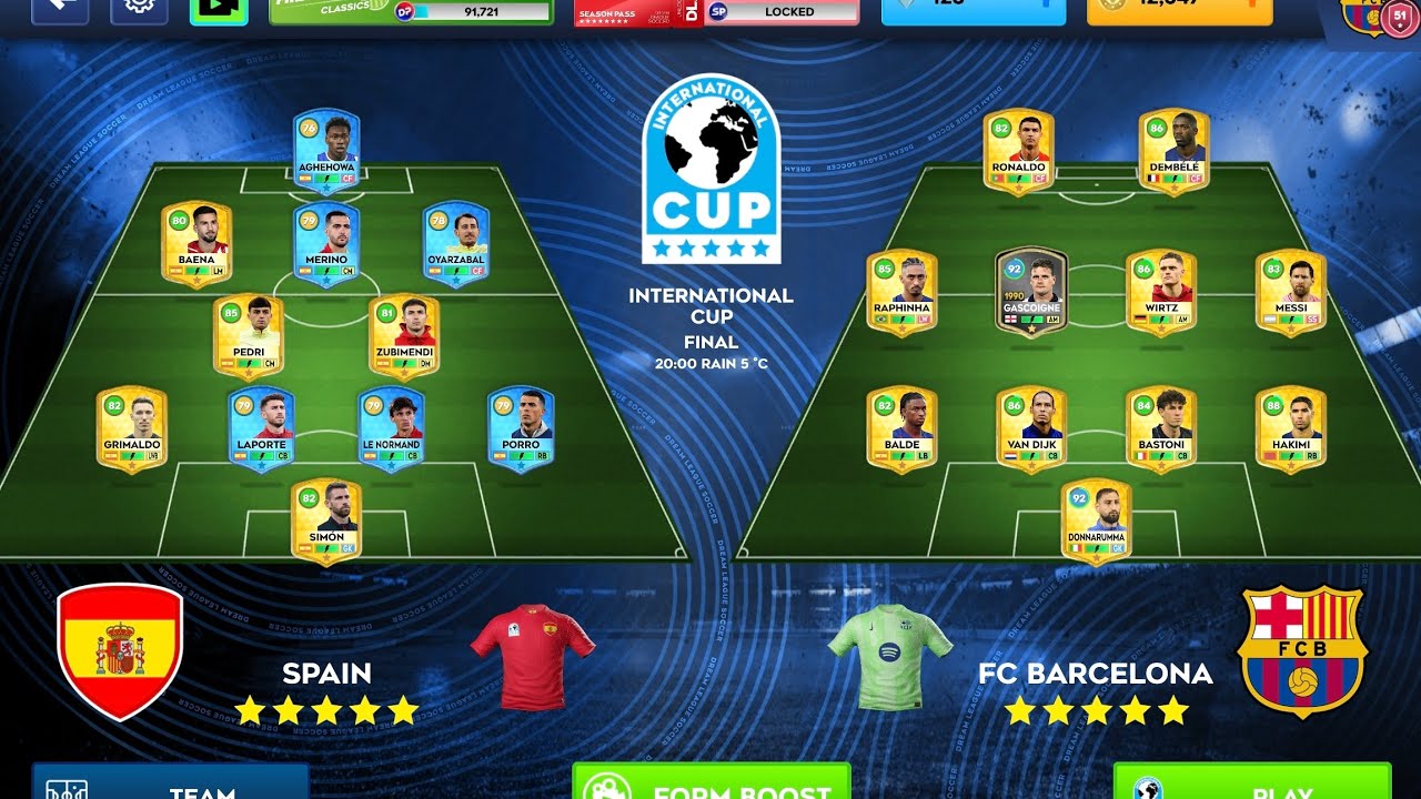 DLS 26 Gameplay| Game 126: Barcelona vs Spain