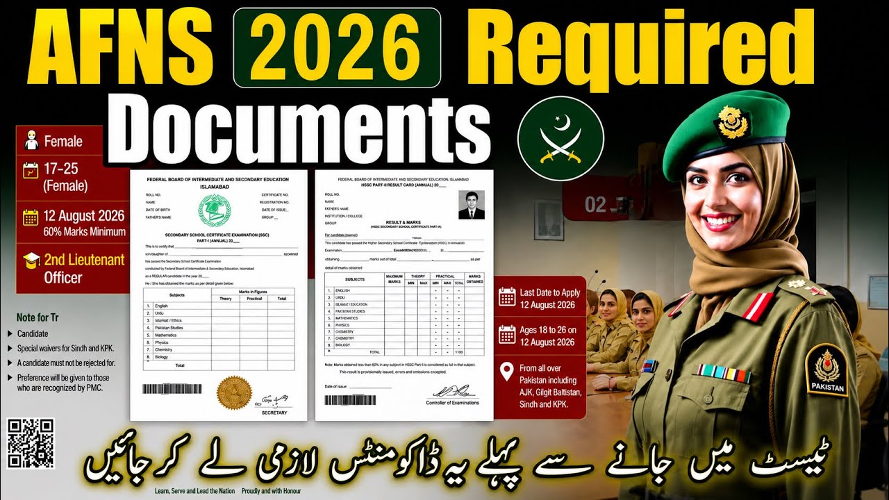 AFNS 2026 Documents Required | Complete Application Guide | 2nd Lieutenant Officer 2026
