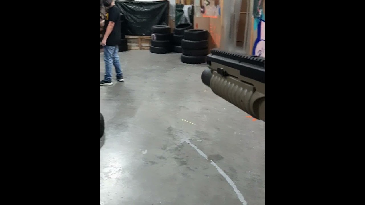 Shot in the back with a 40mm Airsoft Grenade!