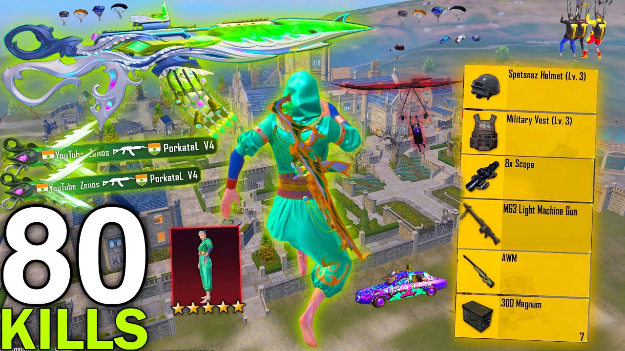 80 SOLO KILLS!😍 KING OF AWM BEST GAMEPLAY🔥DOUBLE AWM😈 PUBG MOBILE