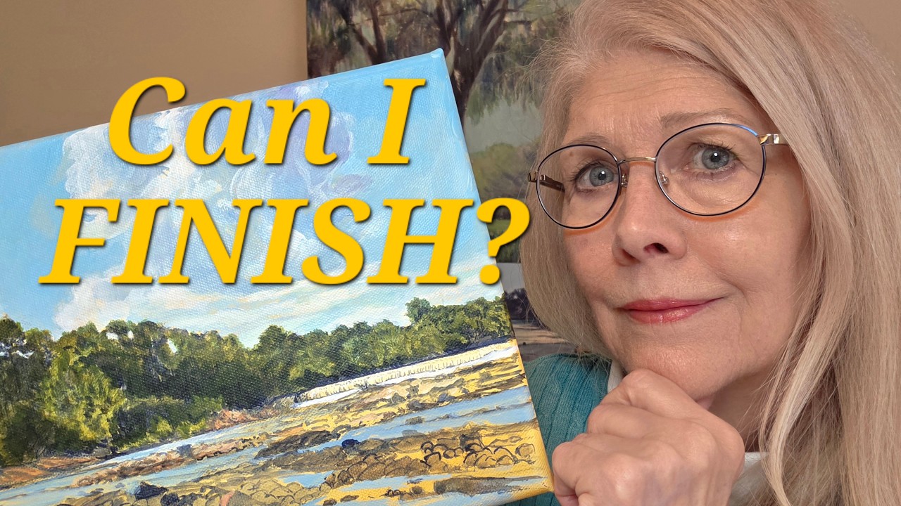 Steps to finish my small acrylic River Paintings for a Micro Grant Exhibit