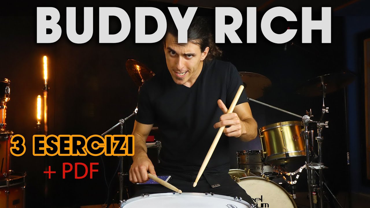 3 LUNGHI esercizi in stile Buddy Rich per la velocità sul rullante! [PDF]