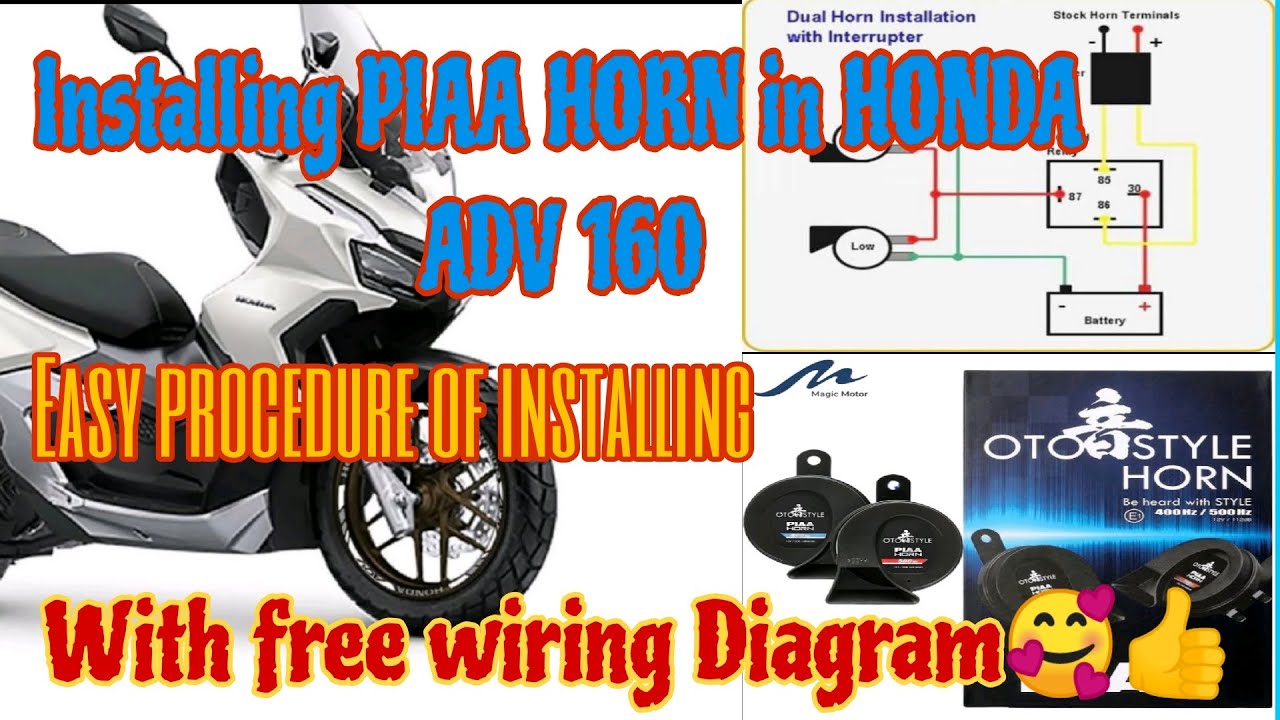PAANU MAG INSTALL NG PIAA HORN SA ADV 160/150//with free wiring diagram