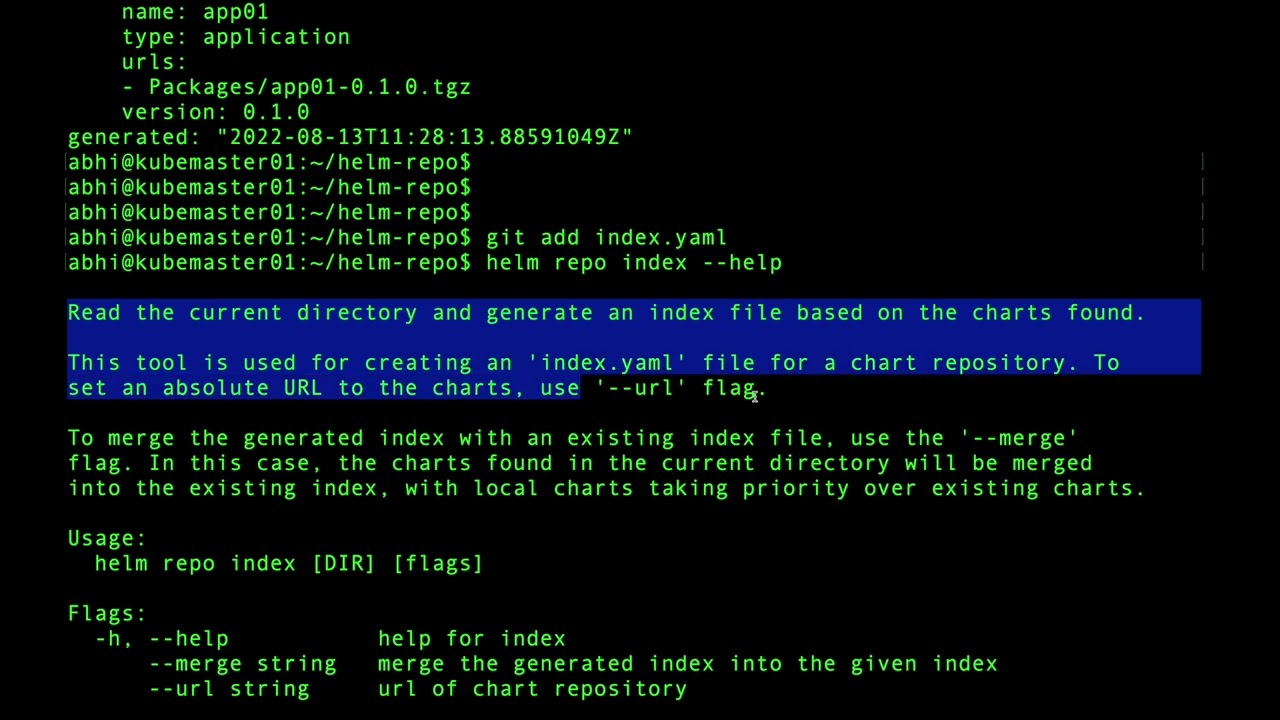How to setup local Helm Chart repo in GitHub