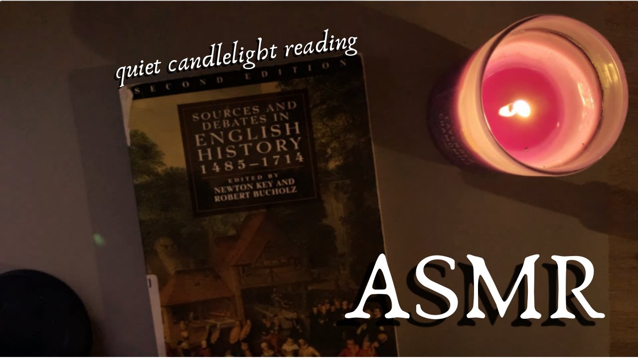 Quietly reading a history book by candlelight🕯️📖 breathy close-up whispering