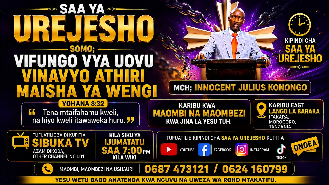 SOMO; VIFUNGO VYA UOVU VINAVYOATHIRI MAISHA YA WENGI, REV.INNOCENT JULIUS KONONGO.
