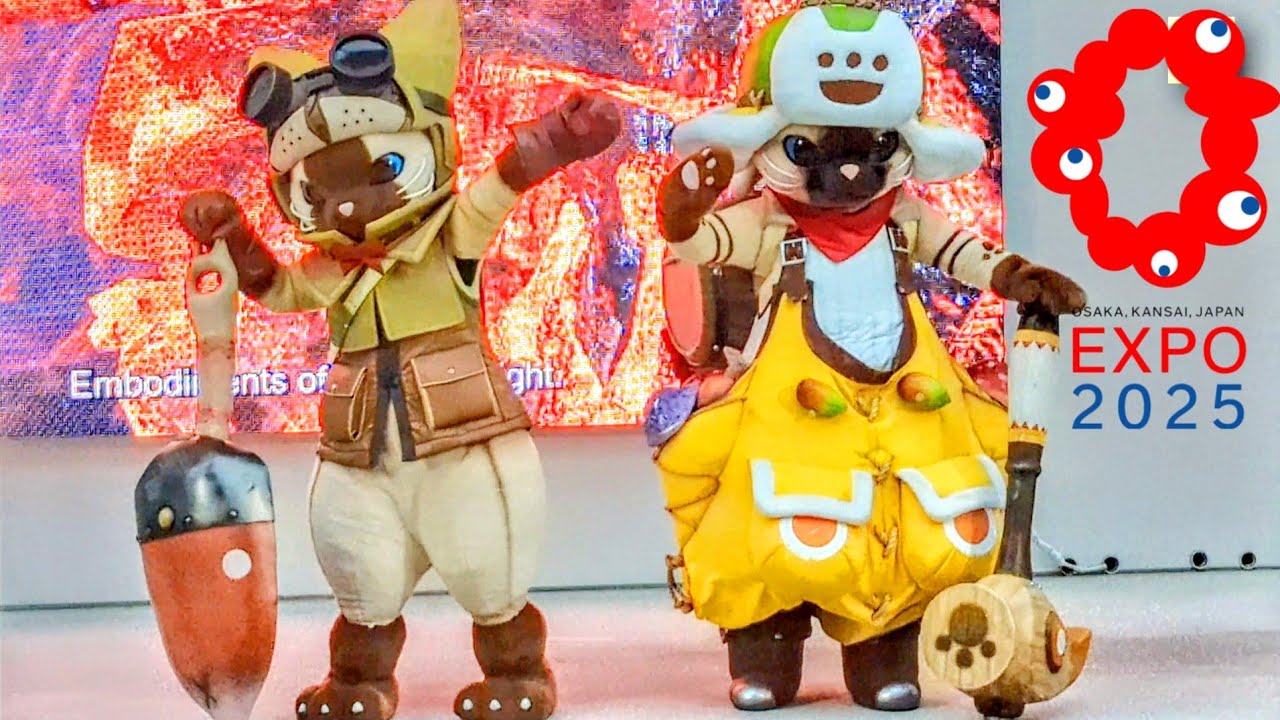【大阪関西万博】モンスターハンターブリッジ オトモアイルーグリーティング 画質中の下⭐️MonsterHunterBridge Palico Greeting EXPO2025 Osaka Japan