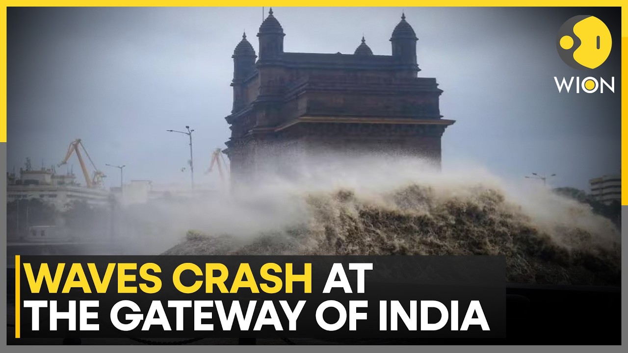 Mumbai Monsoon Havoc: High Tide Hits Marine Drive Amidst Red Alert | WION News