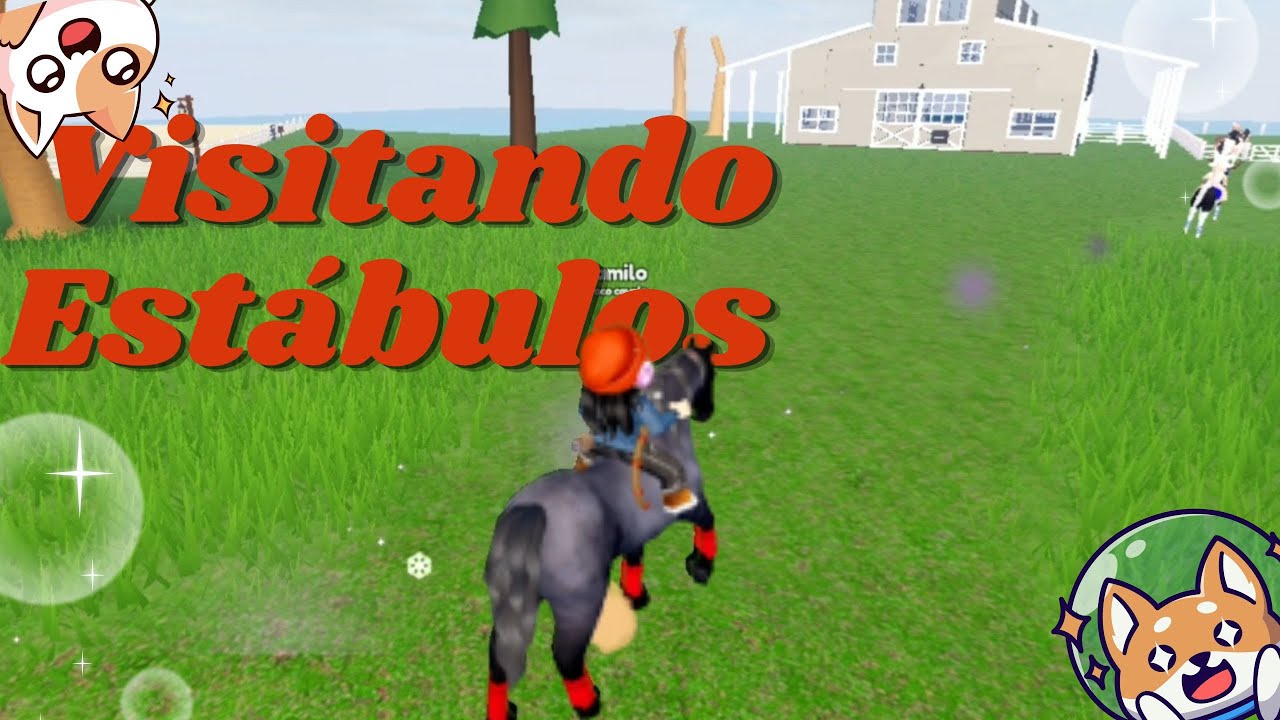 Visitando os estábulos dos inscritos no wild horse islands!