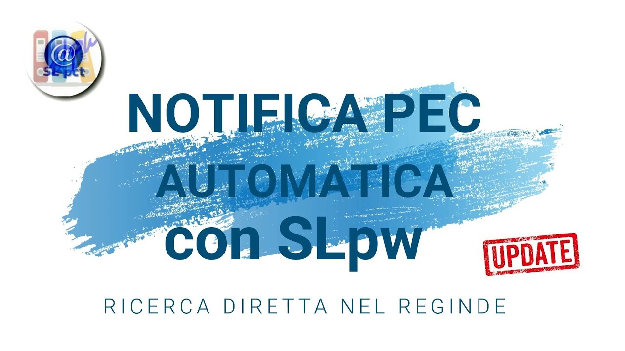 Notifica PEC con SLpw e ricerca diretta nel REGINDE