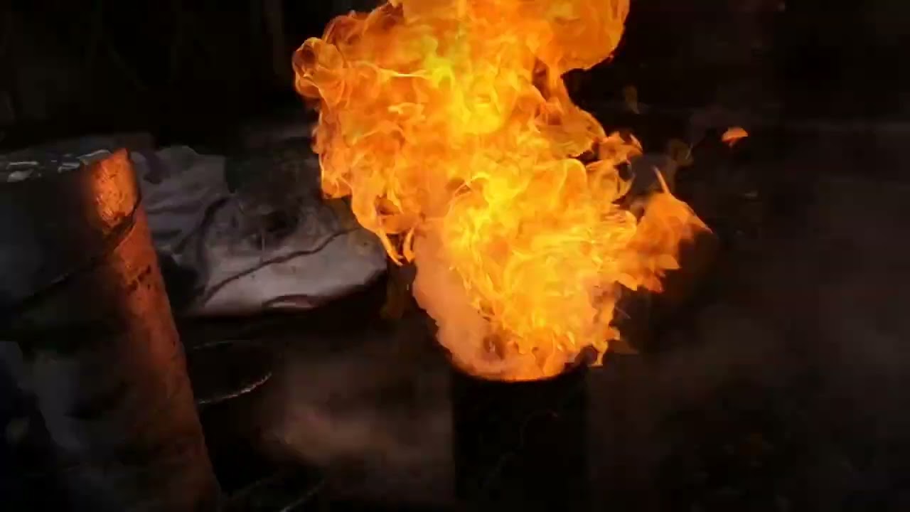 Making gas from tire carbon (technical carbon)