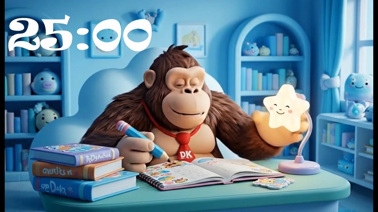 Donkey Kong Kawaii Focus Timer 🦍🍌 | 25 Minutes Pomodoro