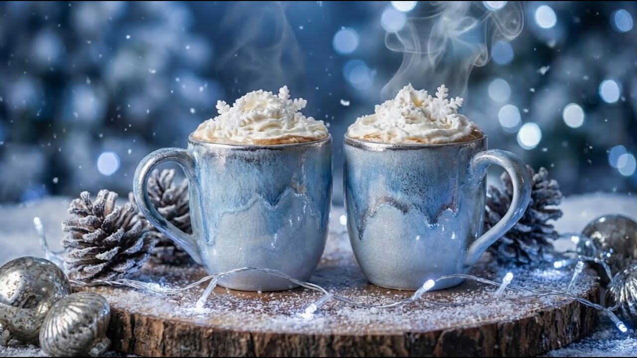 Winter Coffee Scene ☕ Relaxing Piano Music for Cold Days