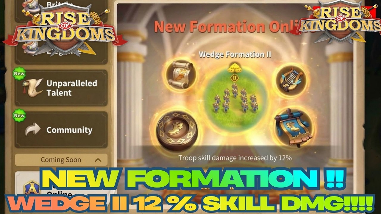 New Formation !! Wedge II 12 % Skill DMG !!! - Rise of Kingdoms Optimusprimal Gaming