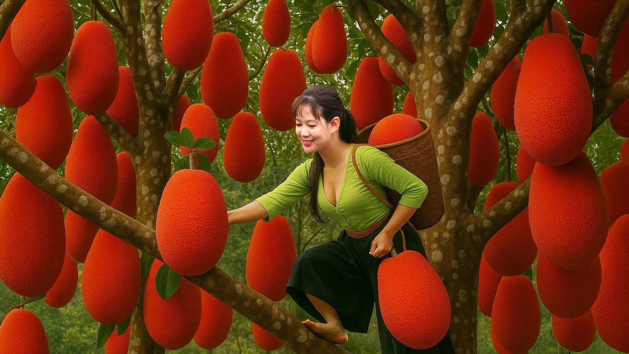 Harvesting 1000 RED JACKFRUITS After 1000 Days Care | Outdoor Market | Luyến Harvest Life