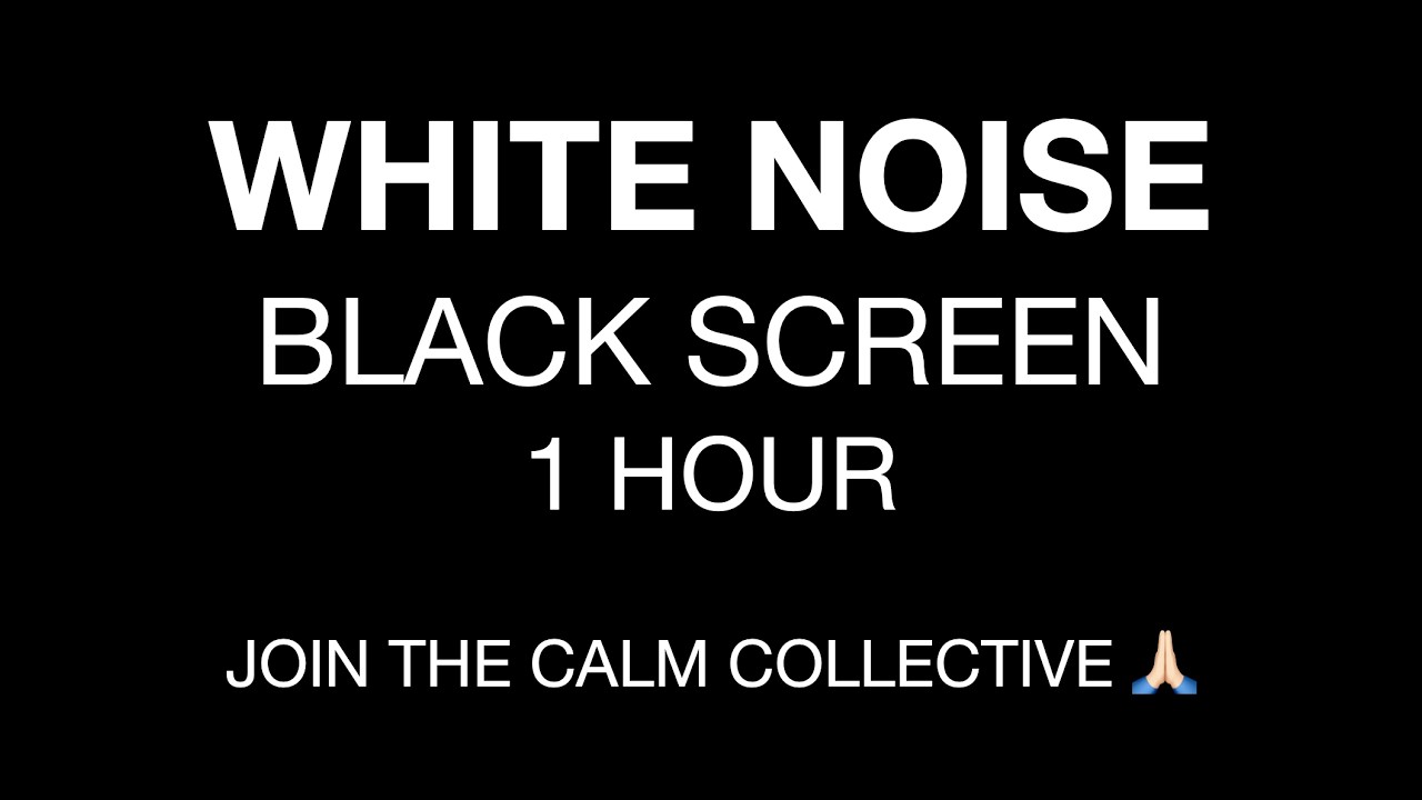 White Noise Black Screen | Sleep, Study, Focus | 1 Hour | NO ADS ⚪️⬛️