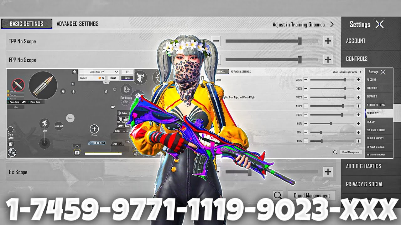 NEW UPDATE 4.3🔥BEST SENSITIVITY CODE + CONTROL SETTINGS BGMI/PUBG MOBILE