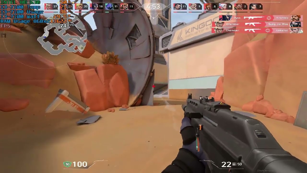 Valorant i3 7100 16GB Ram (HD 630)