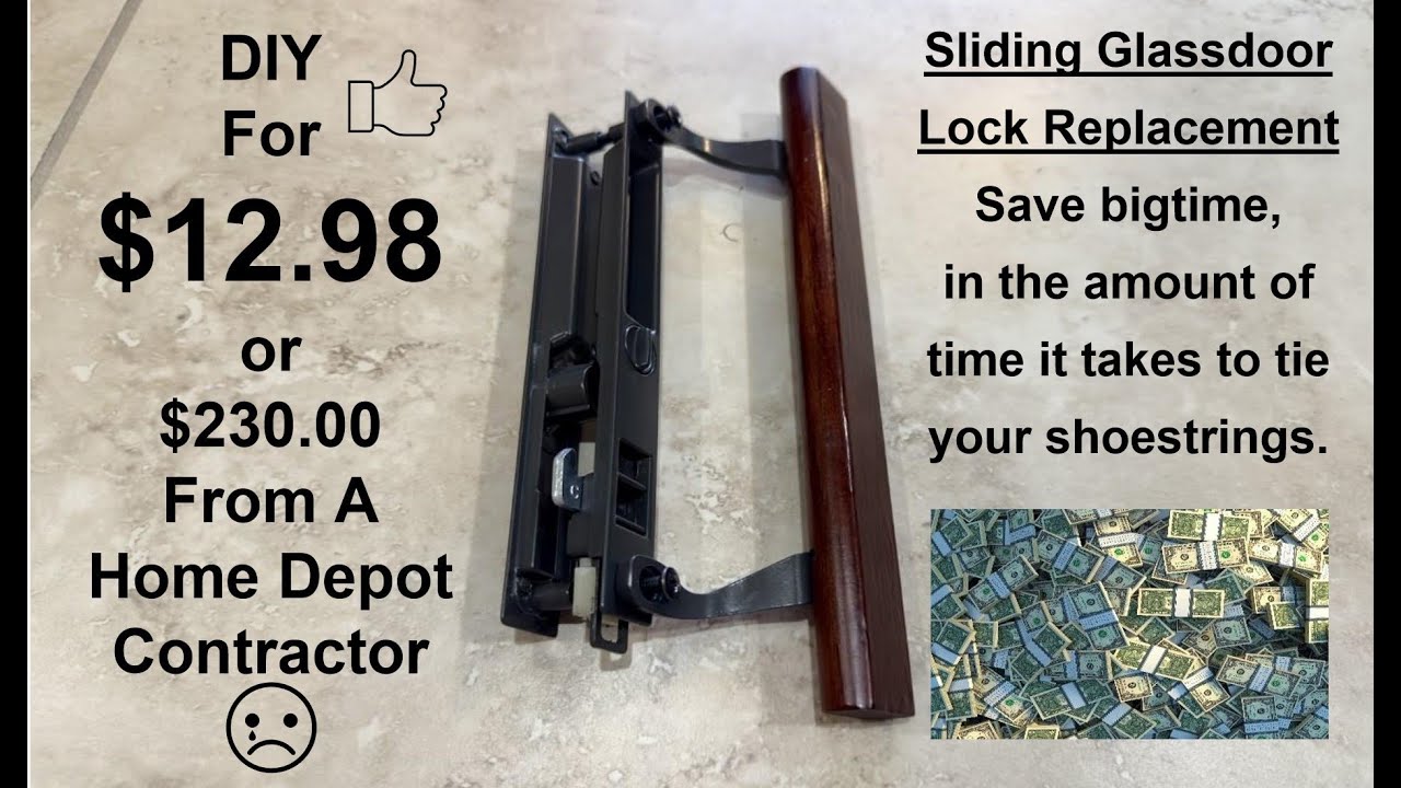 DIY Installation / replacement of a sliding patio door lock, pay around $12.98 rather than $230.00