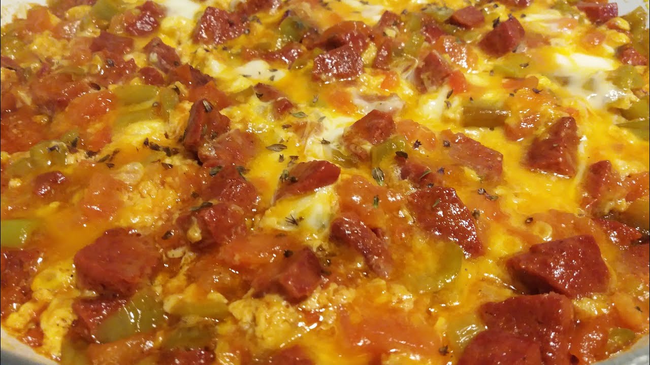 😋Sucuklu Menemen Tarifi💯Sucuklu Menemen Nasıl Yapılır?Kahvaltılık Tarifler/En Pratik Lezzetler