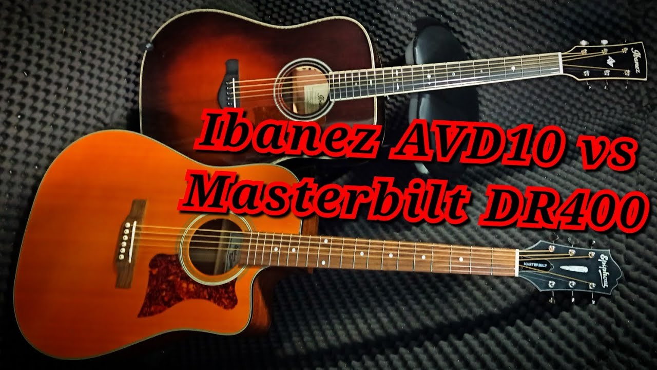 All-Solid Guitars Shootout / Epi Masterbilt 400 vs Ibanez AVD10 / Acoustic Dreadnoughts