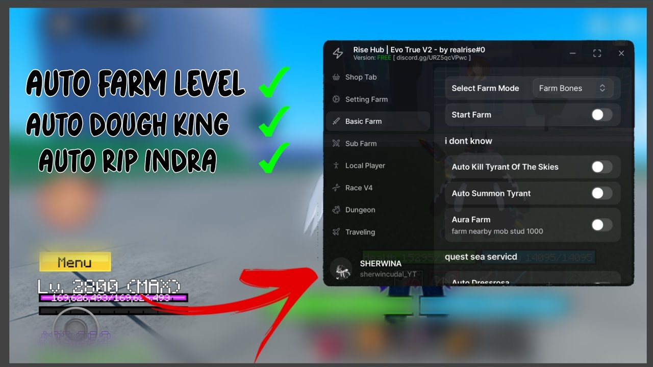 RISE HUB KEYLESS SCRIPT | BLOX FRUIT SCRIPT