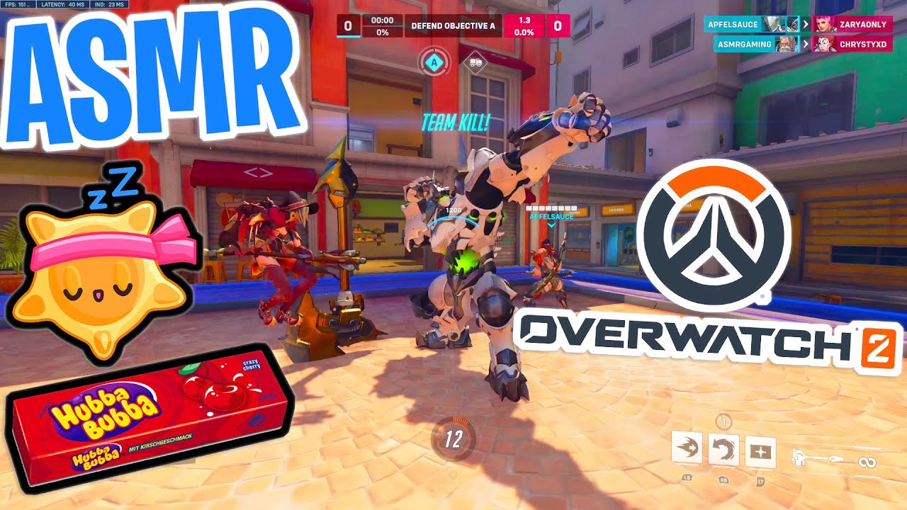 ASMR Gaming 😴 Overwatch 2 Competitive! Relaxing Gum Chewing 🎮🎧 Controller Sounds + Whispering 💤