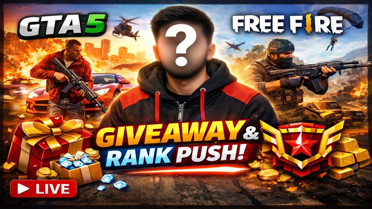 🔥FREE FIRE LIVE GTA 5🔥 | Rush Gameplay | Come Join! 🔴| Clutch Gameplay🔥