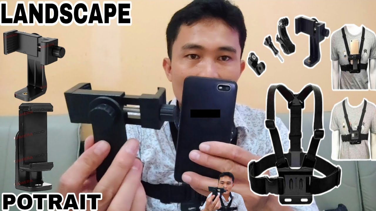 Cara Memasang Chest Strap Tali Dada Handphone Dan Kamera Mount Body Belt Holder Clip