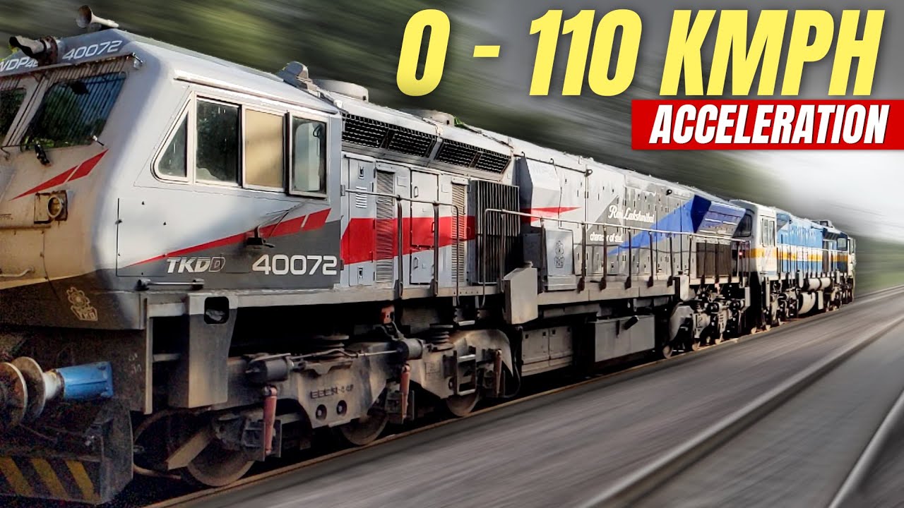 Diesel Train Acceleration | Crazy Acceleration by twin EMD Monsters | Indian Railways