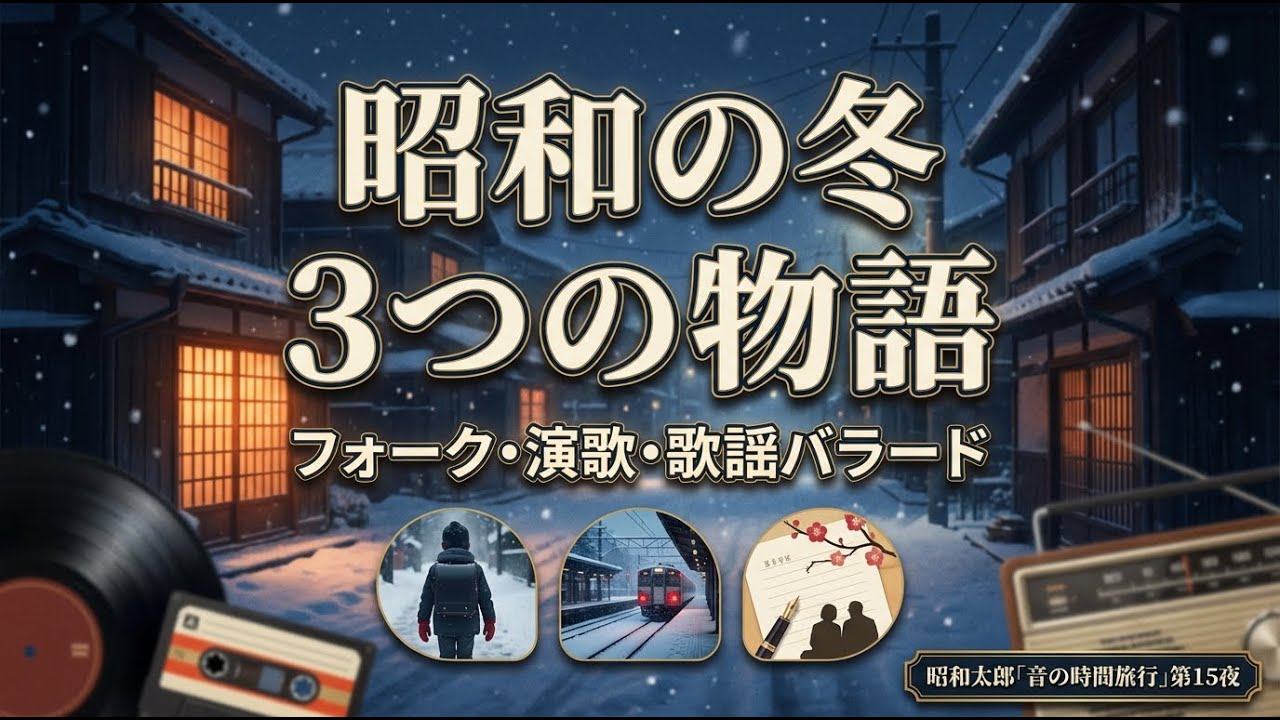 【60代70代】昭和の冬、こたつの温もりが蘇る。涙が出るほど懐かしい歌謡曲メドレー【睡眠用BGM・聞き流し】