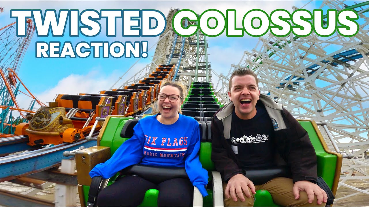 Riding Twisted Colossus! Six Flags Magic Mountain's Unique RMC Dueling Coaster!