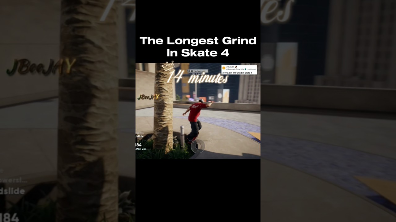 WR 3496,2 m Grind In Skate. #skate4 #viral #worldrecord