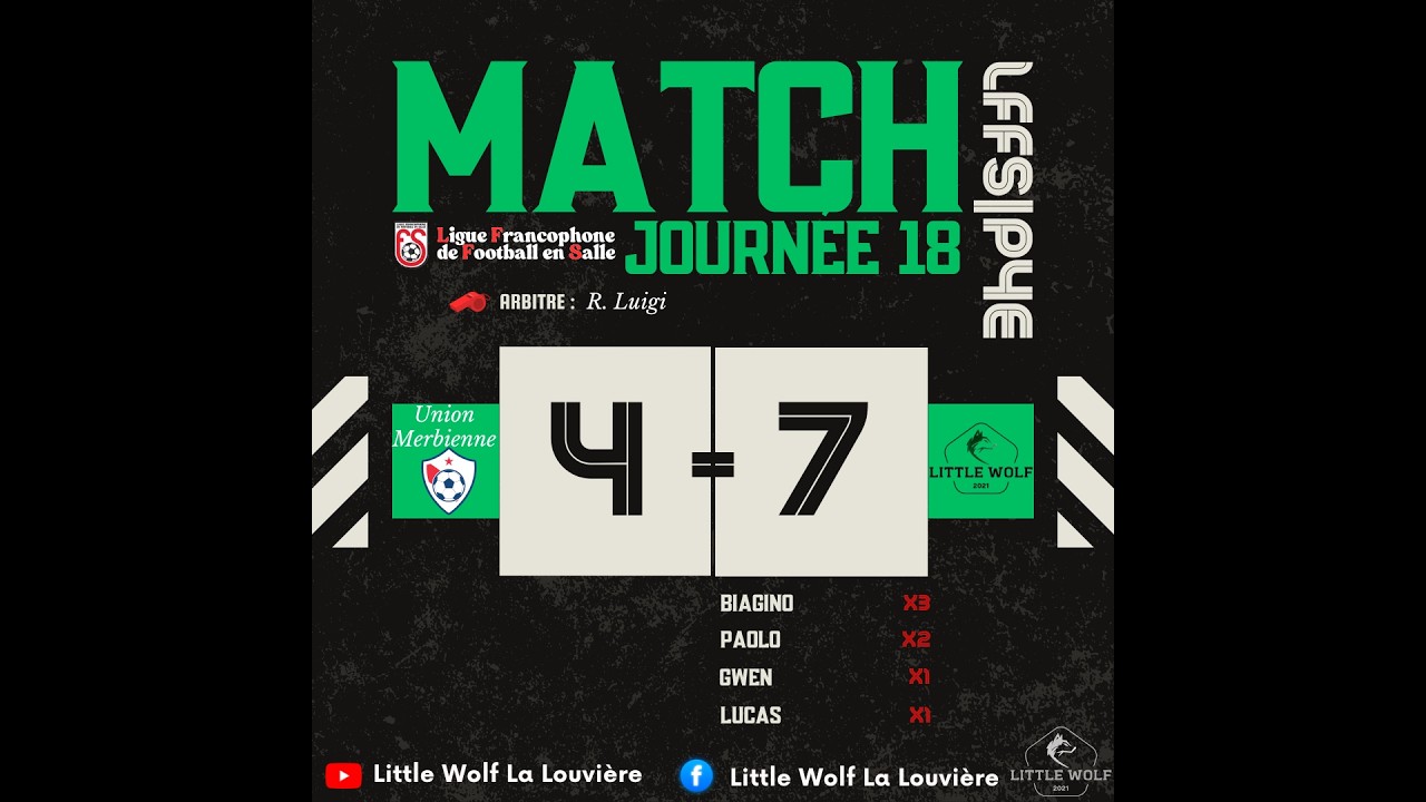 |P4E18| Union Merbienne - Little Wolf LL | 4-7 |
