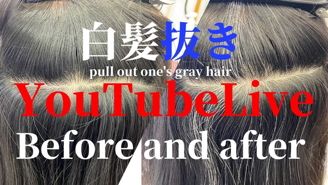 【白髪抜き動画】白髪抜きBeforeAfter Live