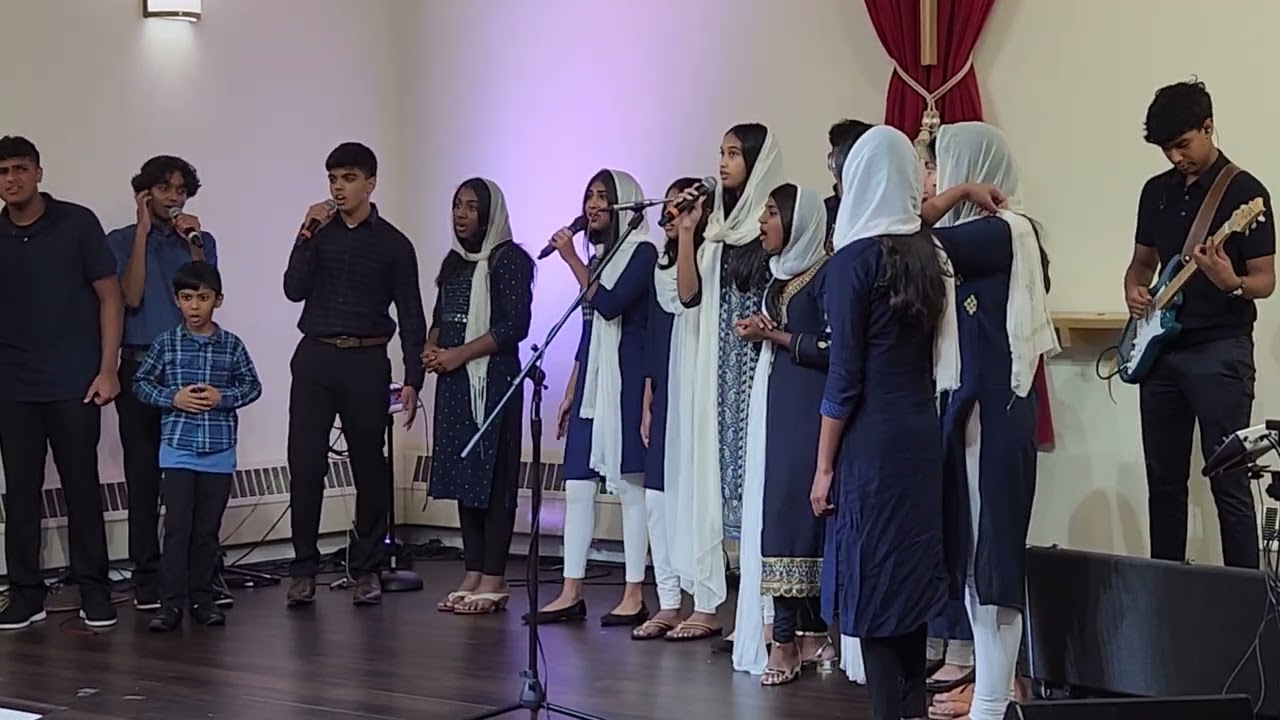 Christ AG Church at PYFA 2024. 1st place winners group song with instruments