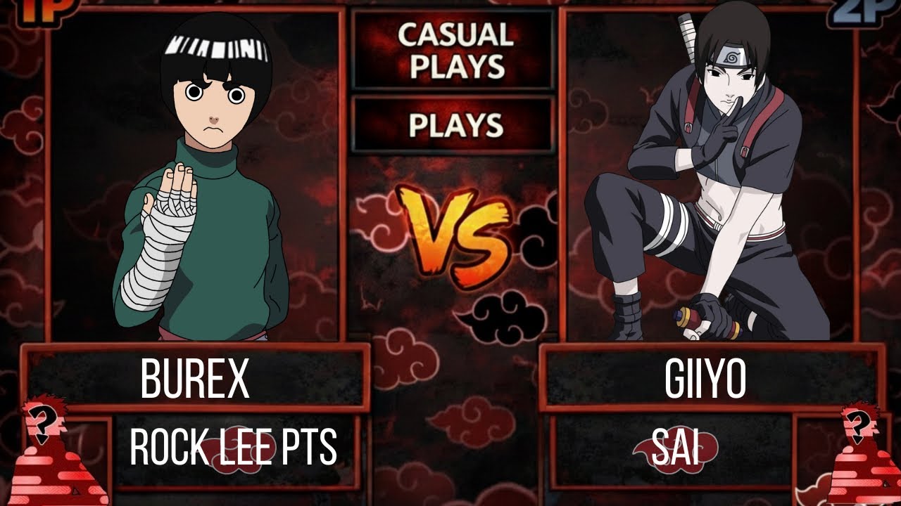 AKATSUKI ARENA UN6 ONLINE Rock Lee PTS VS Sai  (Casual matchs) Alpha 3.3