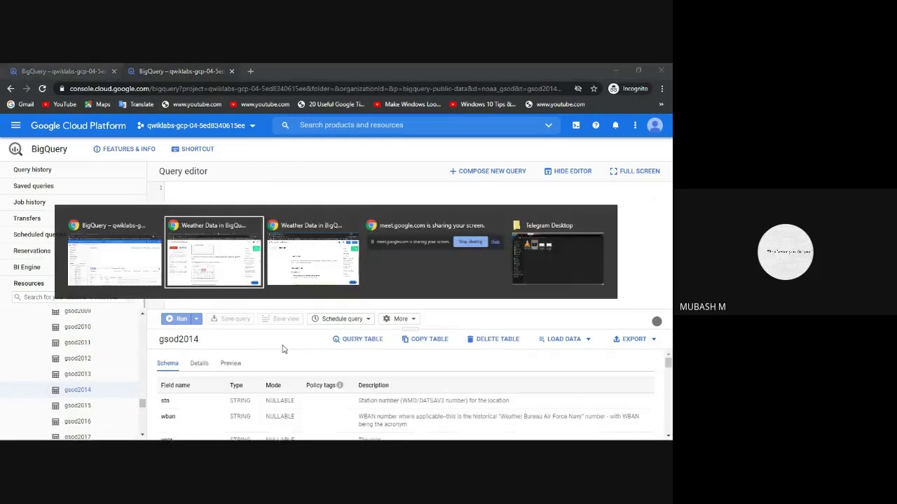 Google Developer Essentials || Weather Data in BigQuery || malayalam