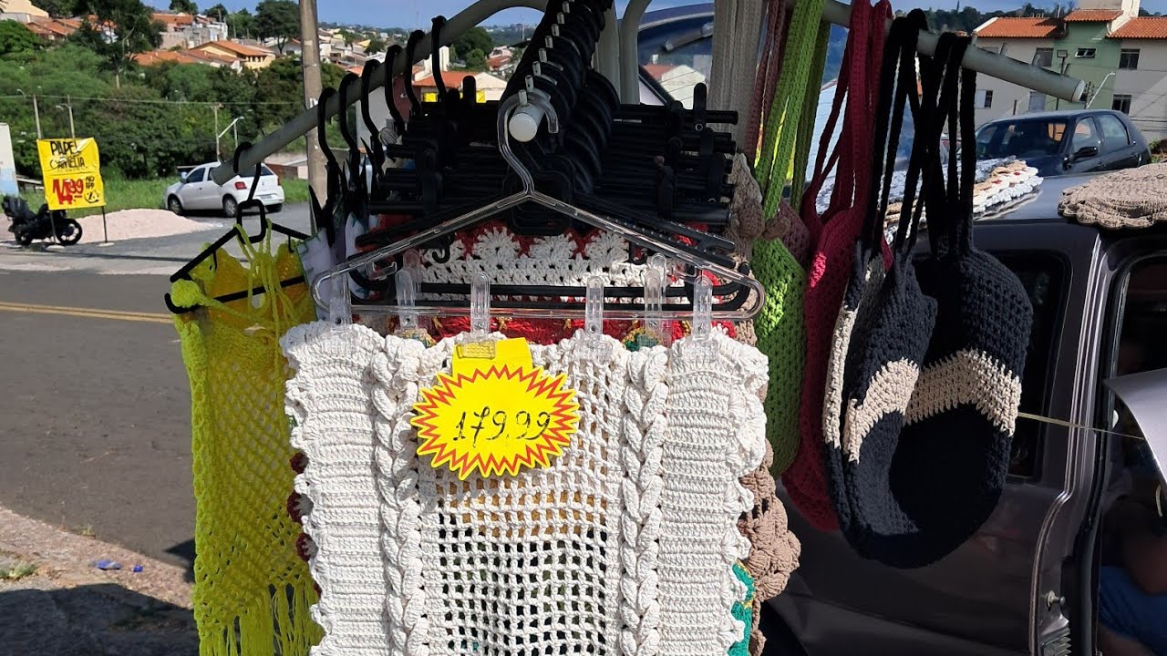 Voltamos a expor nosso crochê na rua, confira como foinossa primeira feira do ano.